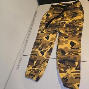 American Bazi Pants Womens Gold Brown Camo Jogger 2XL NWT